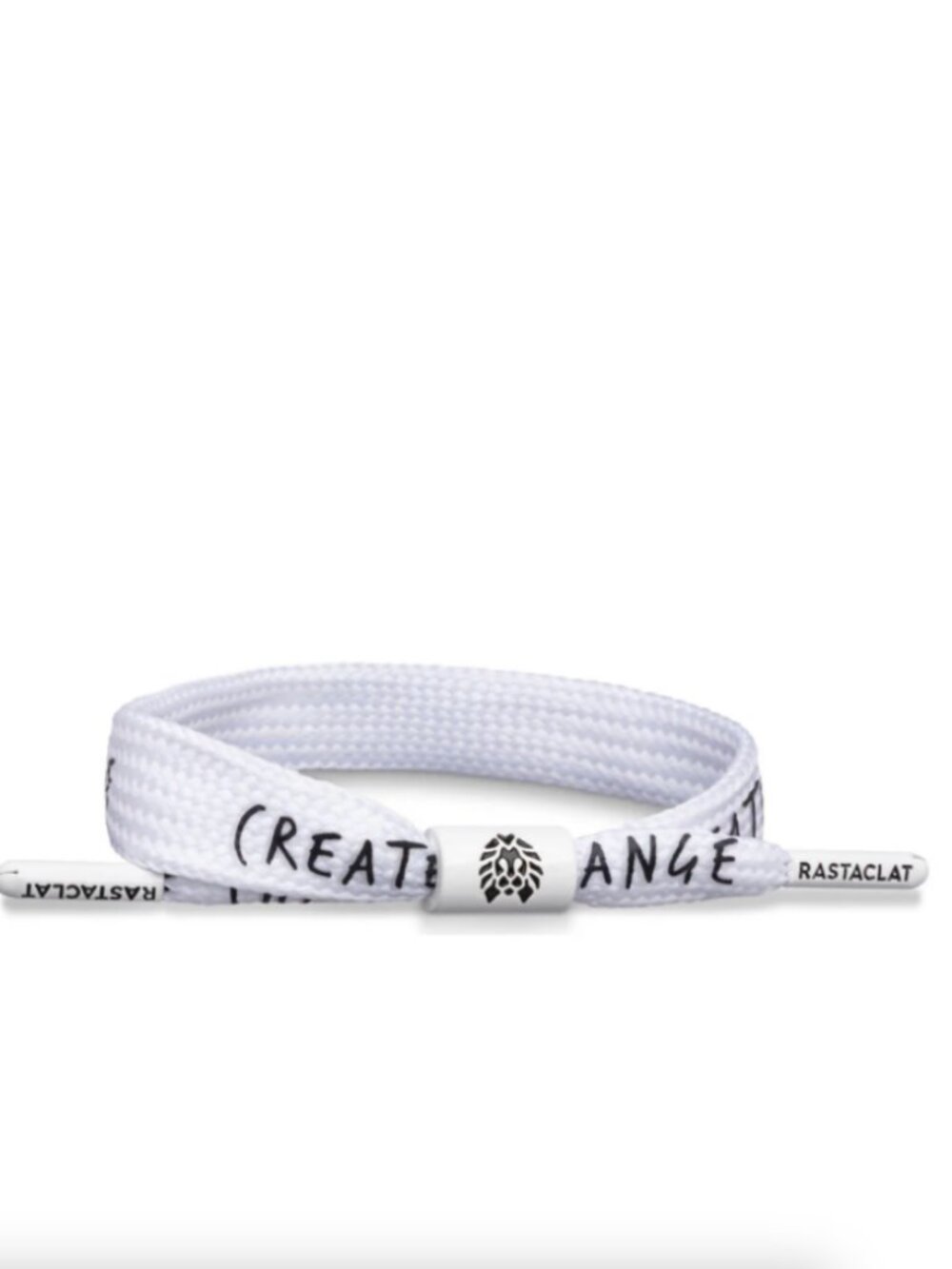 ✨NEW✨ Rastaclat - white 'create change' adjustable single lace bracelet